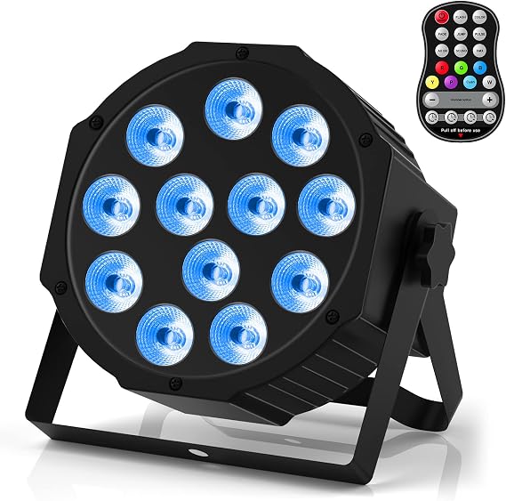 Rechargeable Par Lights, RGBW LED Uplights Battery Powered Stage Light, HOLDLAMP Par Can DJ Lights Sound Activated with Remote & DMX Control for Festival Party Event Wedding Bar.
