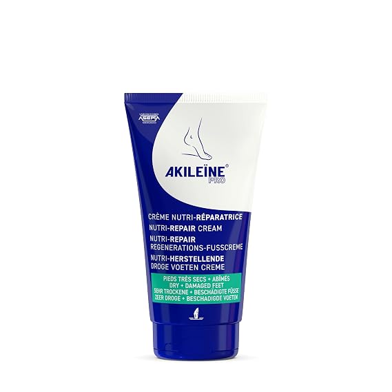 Akileine Nutri-Repair Foot Cream - Ultra-Hydrating Foot Moisturizer Cream for Dry Cracked Heels and Feet, Deep Nourishment For Callus, 24-Hour Moisturization, 5 Fl Oz