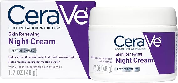 CeraVe Skin Renewing Night Cream, 50ml 1.7 fl oz by CeraVe