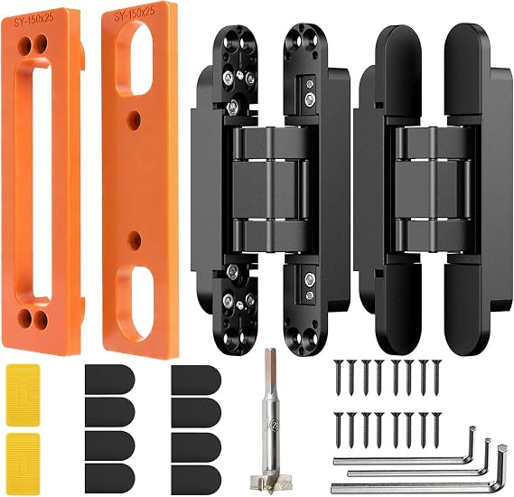 Hidden Door Hinge and Invisible Door Hinge Opening Positioning Template