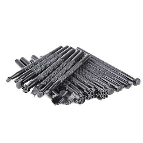 QMNNMA 20 PCS Leather Stamping Tools, Saddle Leather Stamping Kit