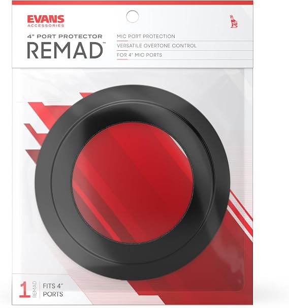 Evans REMAD Port Hole Protector for Bass Drum Resonant Head, 4 inch