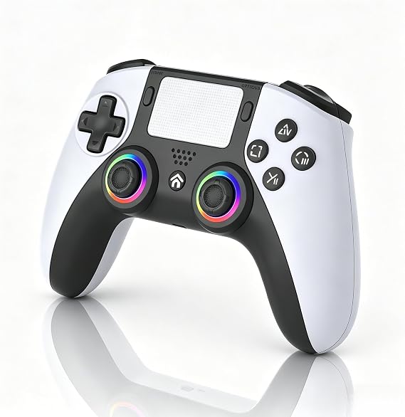 ps-5 コントローラー 2026年新版 コントローラー pc ゲームパッド Turbo連射機能 リマップ可能な背面ボタン 6軸モーションセンサー搭載 Bluetooth 無線/有線接続 大容量バッテリー タッチパッド 振動機能付き 七色RGBライト ホール効果スティック 3.5mmヘッドホンジャック付き スピーカー内蔵 人体工学設計 持ちやすい P5/iOS/Android/PC用