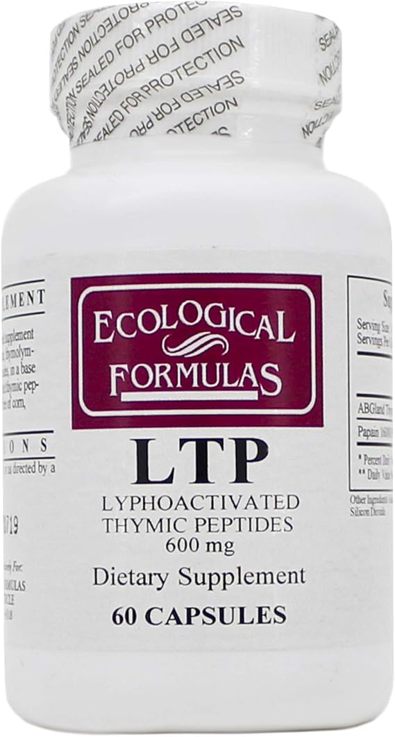 LTP(Lyphoactivated Thymic Peptides) 60 Capsules - 3 Pack - Ecological Formulas/Cardiovascular Research