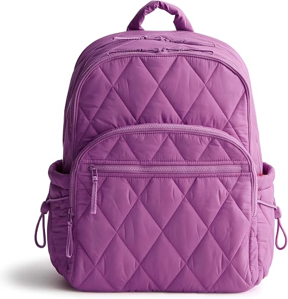 Vera Bradley Women's Large Bancroft Backpack - Featherweight, Iris Orchid, One Size