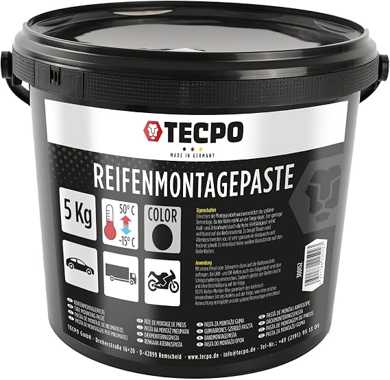TECPO Tyre Mounting Paste 5 kg Black Tyre Mounting Paste Tyre Paste Tyre Fitting Tyre Lubricant and Lubricant
