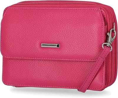 Mundi On The Move RFID Leather Crossbody Wallet For Women With Phone Pocket