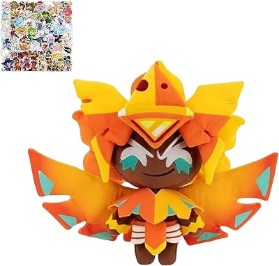 9.8Inch Shadow Milk Cookie Plush Golden Cheese Cookie Plush Stuffed Figure Pillow for Room Decor for Video Game Fans  Golden Cheese1PCS&50 Cookie Cartoon Stickers