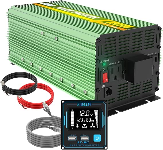 EDECOA 3000 Watt Power Inverter DC 12V to AC 110V 120V