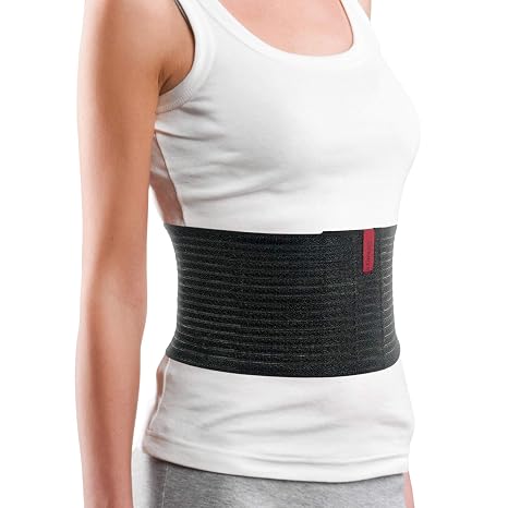 ORTONYX Abdominal Binder for Women Men. 6.25" Wide Belly Compression Wrap