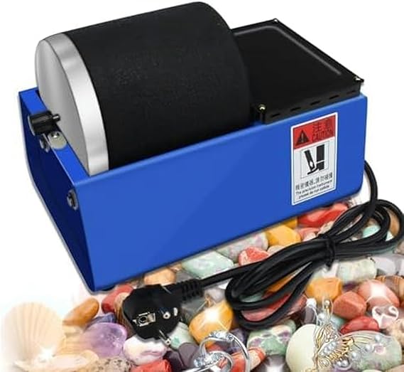 Professional Rock Tumbler Kit, Electric Rock Polisher, Adjustable Speed Rotary Rock Polisher Machine, Strong Operating Power