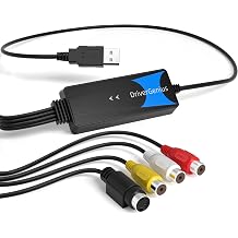 DriverGenius EraCapture-II USB Video Capture Adapter (Composite/S-Video) – Analog to Digital VHS/DVD Converter -Compatible with OBS on Windows 11 &amp; macOS 15