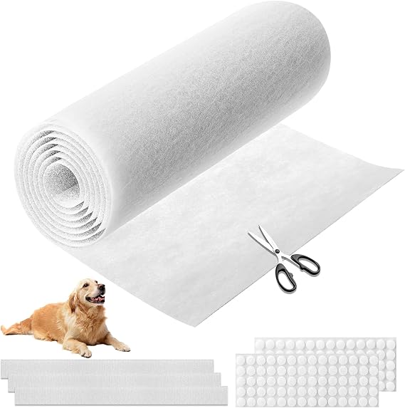 MERV 8 Air Filter Material -23 Ft2 Cut to Fit Air Filter Media for Home HVAC, Furnace, AC & Purifier -Filters Dust and Pet Dander as Small as 3.0 Microns-Easy DIY with Hook Tape