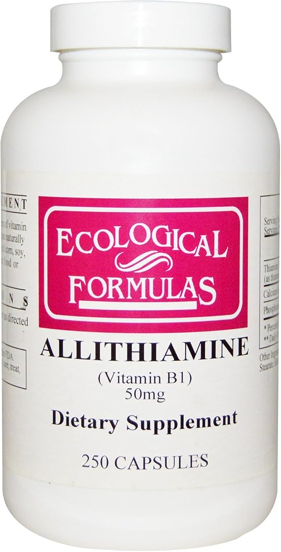 Ecological Formulas Allithiamine Vitamin B1, 50 mg, 250 Capsules