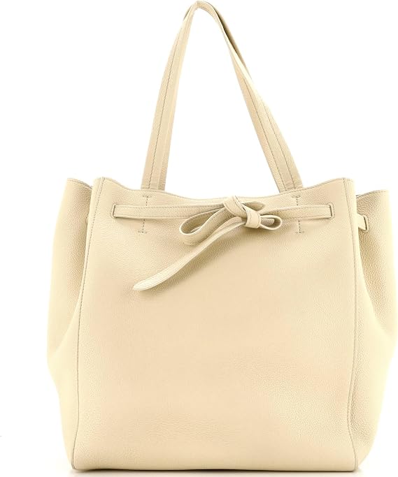 Pre-Loved Phantom Tie Cabas Tote Leather Small, Neutral
