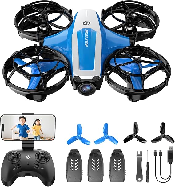 Holy Stone Drone, Less Than 3.5 oz 100 g, Includes Camera, No License, Small Drone, 1080P FPV Storage Case, Indoor/Outdoor, For Beginners, Light Flow Sensor, Trajectory Flight, Camera Angle