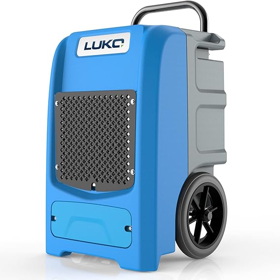 Commercial Dehumidifier with Pump & Long Drain Hose, Portable Roto-Molded Industrial Dehumidifier for Efficient Water Damage Restoration