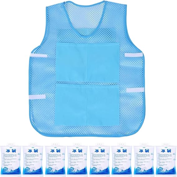 Ice Vest Portable Ice Cool Vest for Men with Ice Packs