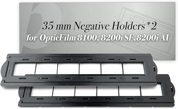 Plustek OpticFilm 72~90 Series use 35mm Film Stripe/Negative Holders x 2