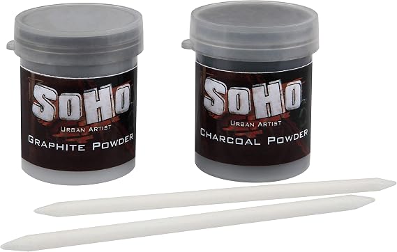Soho Urban Artist Graphite and Charcoal Powder (15 Gram) Soft Shading & Highly Pigmented Graphite Powder