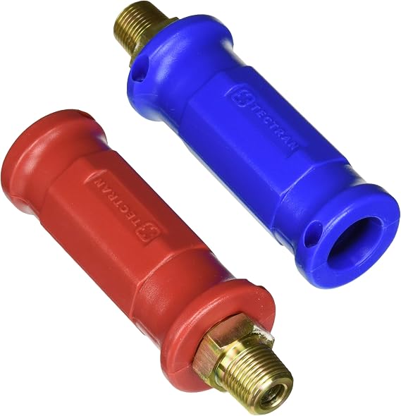 Tectran 1011G Air Brake Gladhand Handle Grip Tec Grip, Red and Blue, Tapered Rubberized