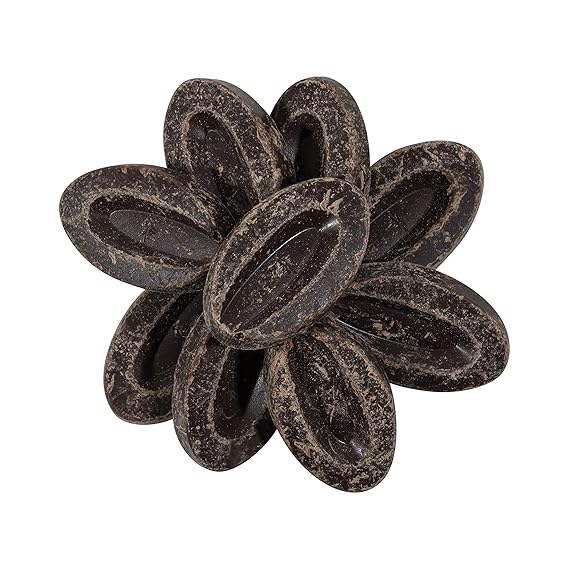 Valrhona 4653 Guanaja 70% Dark Bittersweet Chocolate Callets from OliveNation - 1 pound | 70% Cacao Dark Bittersweet Couverture Baking Wafers for Cakes, Mousse, Ganache, Frosting/Fillings, Confectionery, Beverages