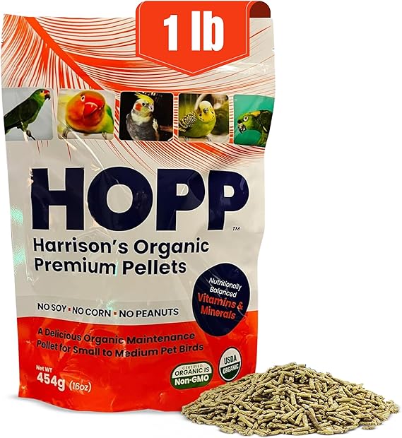 Harrison's Organic Premium Pellets HOPP - Certified Organic, Non-GMO, 1lb