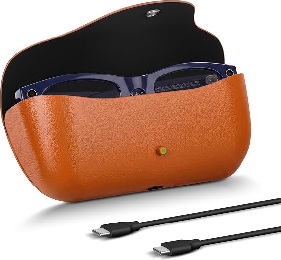 Portable AI Glasses Charging Case Compatible with Rai-Ben Meeta Gen1/Gen2