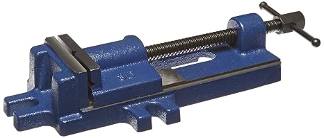 Yost Vises 3D 3.5 Inch General-Purpose Drill Press Vise with Stationary Base 3.5 Inch Jaw Width Heavy-Duty Utility Bench Vise Made of Structural Cast Steel Made in Taiwan