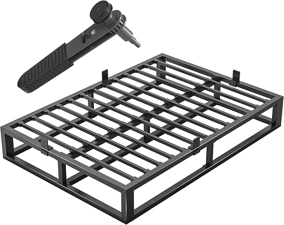 Bilily 10 Inch King Bed Frame with Steel Slat Support,Low Profile King Metal Platform Bed Frame Support Mattress Foundation,Heavy Duty,No Box Spring Needed,Easy Assembly,Noise Free