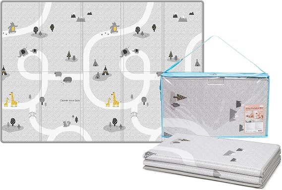 Parklon Premium Silky Foldable Play Mat - Le Mans - Reversible, 79"x55"