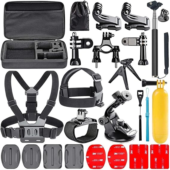 Navitech 18-in-1 Action Camera Accessories Combo Kit with EVA Case - Compatible With Sainlogic Action Camera