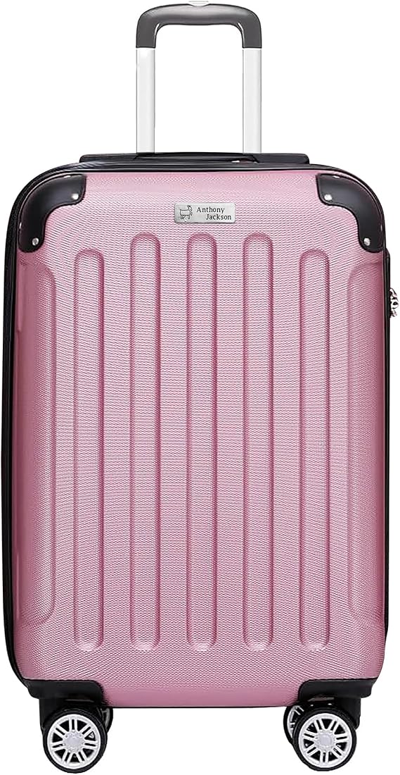 Anthony Jackson Ultra Light ABS Suitcase TRION (Pink, Medium Size)