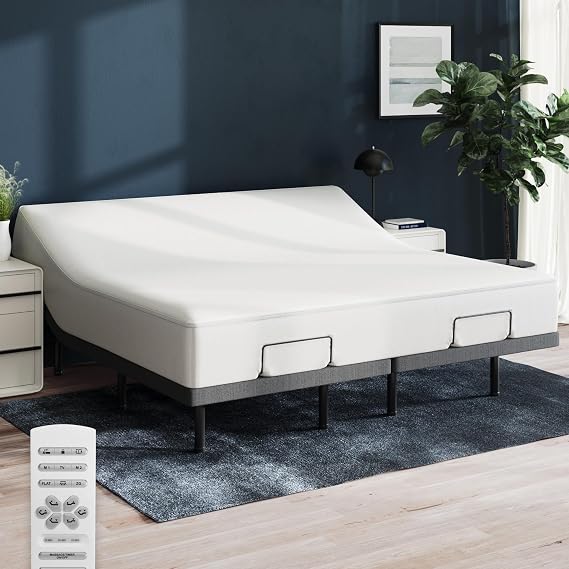 Nectar Ultra King Adjustable Base & 15 Mattress - Head & Foot Incline - Medium Firm Memory Foam - Cooling Upgrade - 3 Massage Settings - 365-Night Mattress Trial