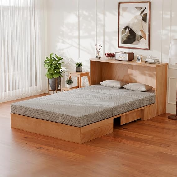 MLILY Tri-Fold Memory Foam Mattress, 6 inch Twin Folding Mattress