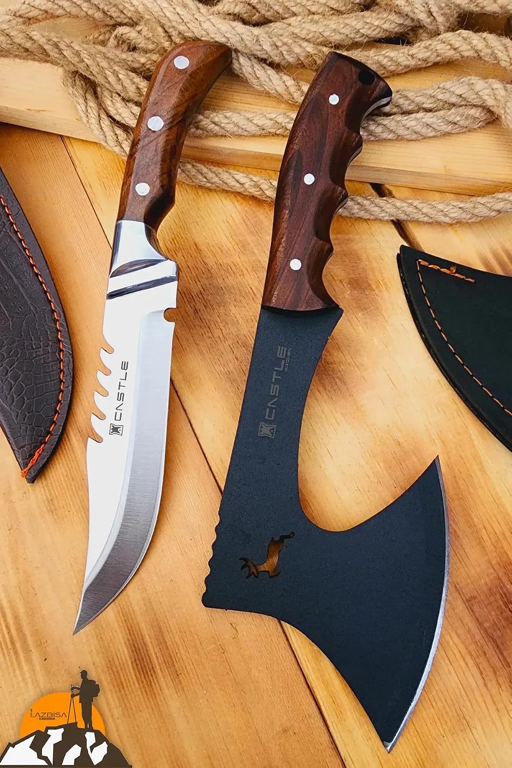 Ceviz Sap Outdoor Balta Kamp Bıçağı Çakısı Piknik Bıçak Çakı Şef Bıçağı Kılıflı Kmp-10