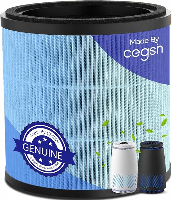 AP005C Series Genuine HEPA Air Filter Replacement, Upgraded 4-in-1 Air Filter for Smoke, Pollen, Dander, Hair, Dust, Odors, 1-Pack