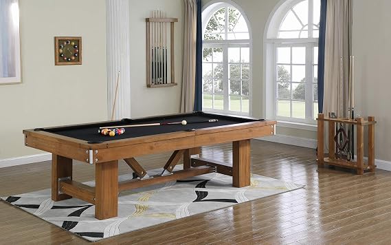 Playcraft Willow Bend Slate Pool Table - Billiard Tables with Solid Hardwood & 3pc Slate System - Perfect for Game Room, Office or Dens - 25 Cloth Colors - 7 Foot & 8 Foot Size