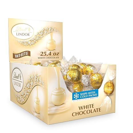 Lindt Lindor White Chocolate Truffles 60 Count Box by Lindt [Foods] 60 Stück
