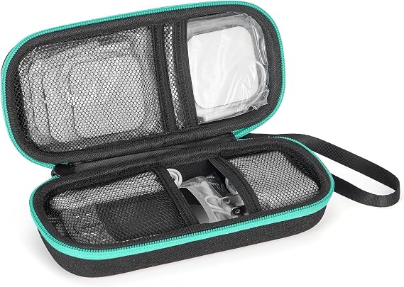 TENS Unit Case with 10pcs TENS Unit Replacement Pads, Hard EVA Travel Case, Carrying Case Compatible with Belifu/AUVON/AVCOO Tens Machine and Accessories