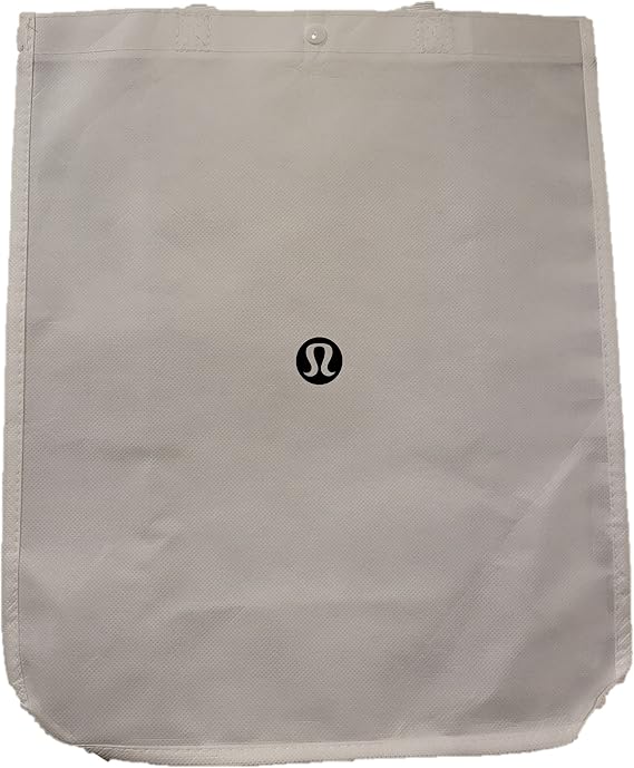 Lululemon Large Reusable Tote Carryall Gym Bag (White/Silver)