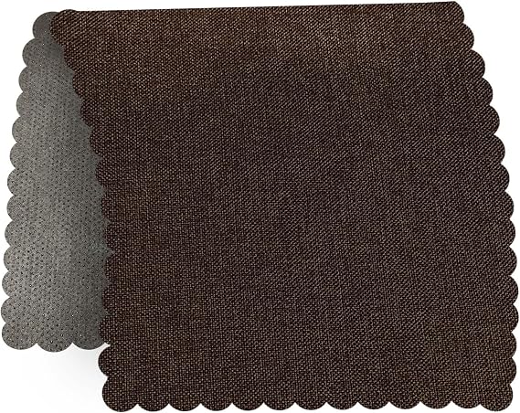 Ntomtuex Linen Sofa Arm Covers Sofa Armrest Cover Set 2 Pieces Wavy Border Washable Replace Non-Slip Chair Arm Covers Protectors for Recliner Cover for Pets,18x24 inch,Coffee