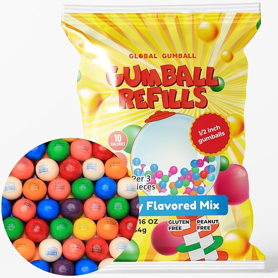 Gumballs for Gumball Machine Refill Chewing Bubble Gum 1 LB