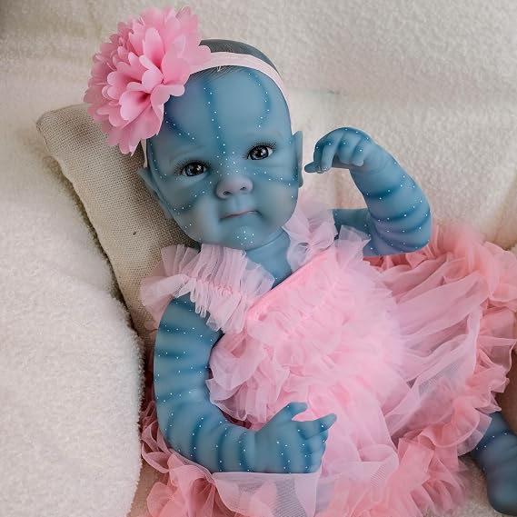 Zero Pam Avatar Reborn Baby Dolls Vinyl Full Body, 18 Inch Realistic Baby Dolls Girl, Avatars Reborn Girl Doll, Real Looking Avatar Newborn Babies for Girls Toys with Accessories