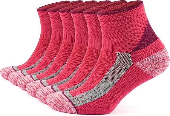 GoWith 2-3 Pairs Quarter Running Socks for Men & Women, Athletic Anti-Blister Cushioned Seamless Padded Ankle Socks