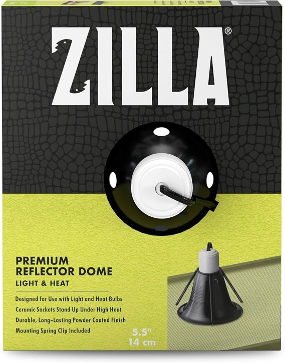 Zilla Premium Reflector Dome Reptile Heat Lamp Fixture, 5.5 Inches