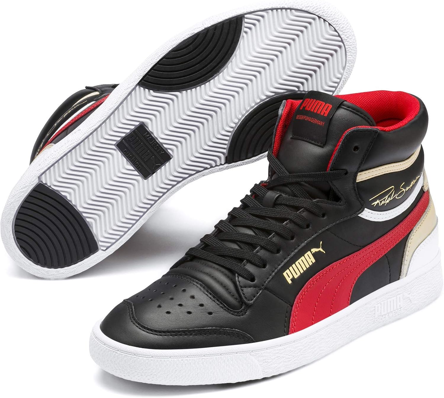 PUMA Mens Ralph Sampson Mid High Sneakers Shoes Casual - Black
