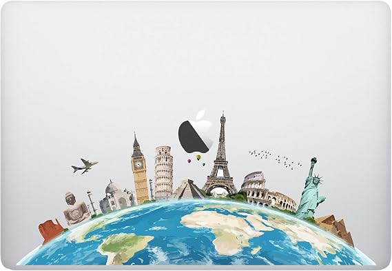 Laptop Notebook Computer Sticker Decal - World map - Skins Stickers