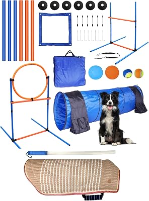 MelkTemn Dog Agility Training Equipment Set Outdoor Indoor  Professional Dog Bite Training Set