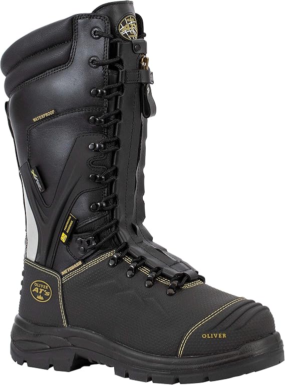 Oliver mens Protective Safety Boots, Black, 8.5 US